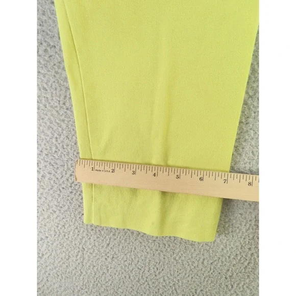 J McLaughlin Jeans Womens 6 Yellow Mid Rise Cotton Blend Stretch Tapered - Picture 7 of 8